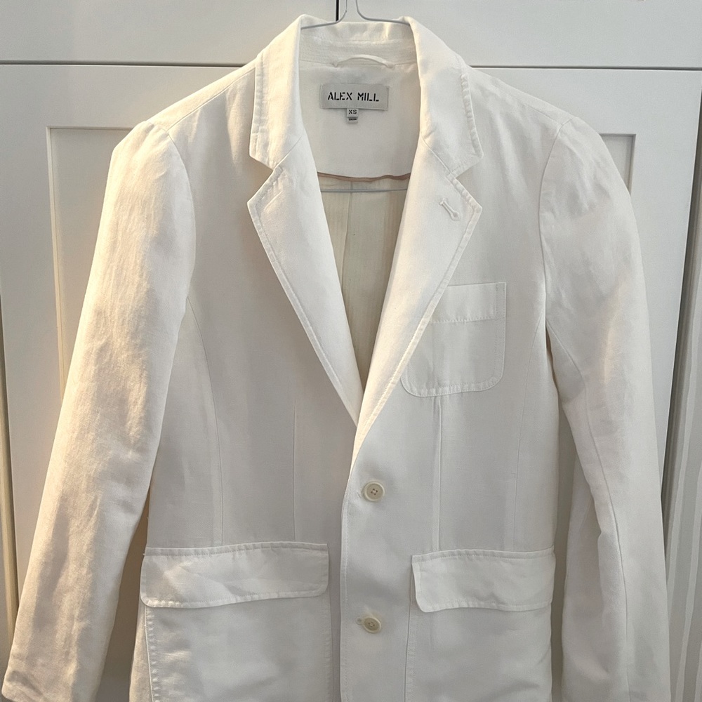 New! Alex Mill white linen blazer - Picture 2 of 5